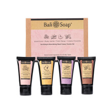 Bali Soap - Conjunto de 4 Creme Hidratante para Mãos para Todos os Tipos de Pele, Floral da Ilha