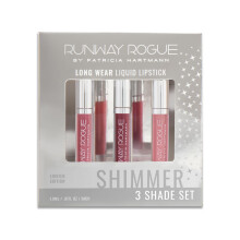 Conjunto de Batons Líquidos Longa Duração Edição Limitada Runway Rogue Try Me x 3, Melrose Trio