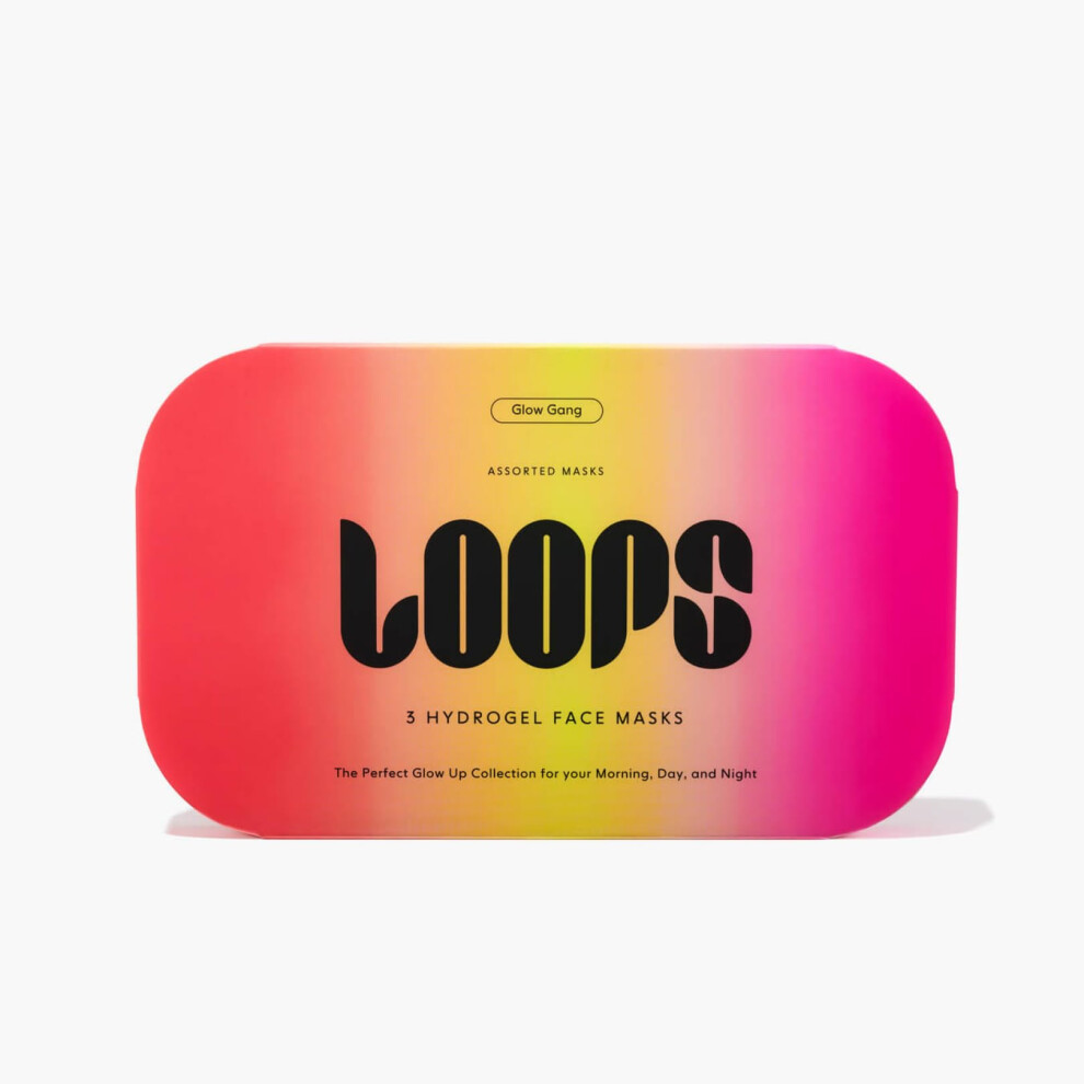 LOOPS Glow Gang Mask Set - Weekly Reset for Rejuvenation  Double Take for Glowing Skin  Sunrise Service for Brightening - Hydrating and Pore Refining