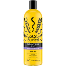 Gel definidor de rizos gt2b Curled Curl Defining Jelly 15 oz para todo tipo de rizos ondulados, rizados y en espiral, peina tu cabello sin que qu