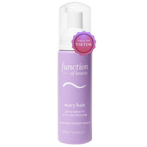 FUNCTION OF BEAUTY Mousse de Estilo Zero Gravity, 7 oz - Adiciona Volume, Define Ondas Naturais com Fixação Flexível