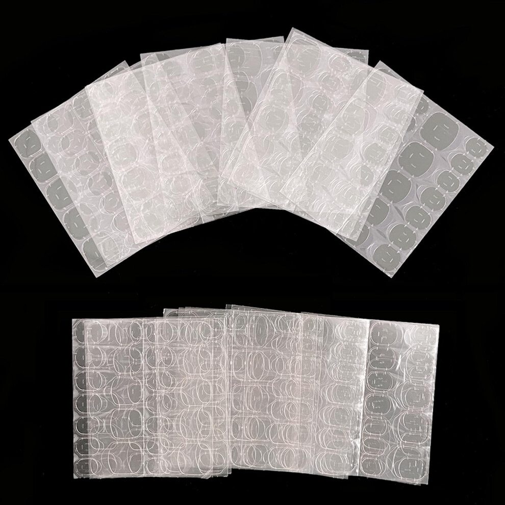 Sawvolker 20 Sheets Press On Nails Sticky Tabs 480 Pcs Nail Adhesives Tabs False Nail Gel Glue Stickers Breathable Jelly Double-Sided Adhesive Tabs For Press On