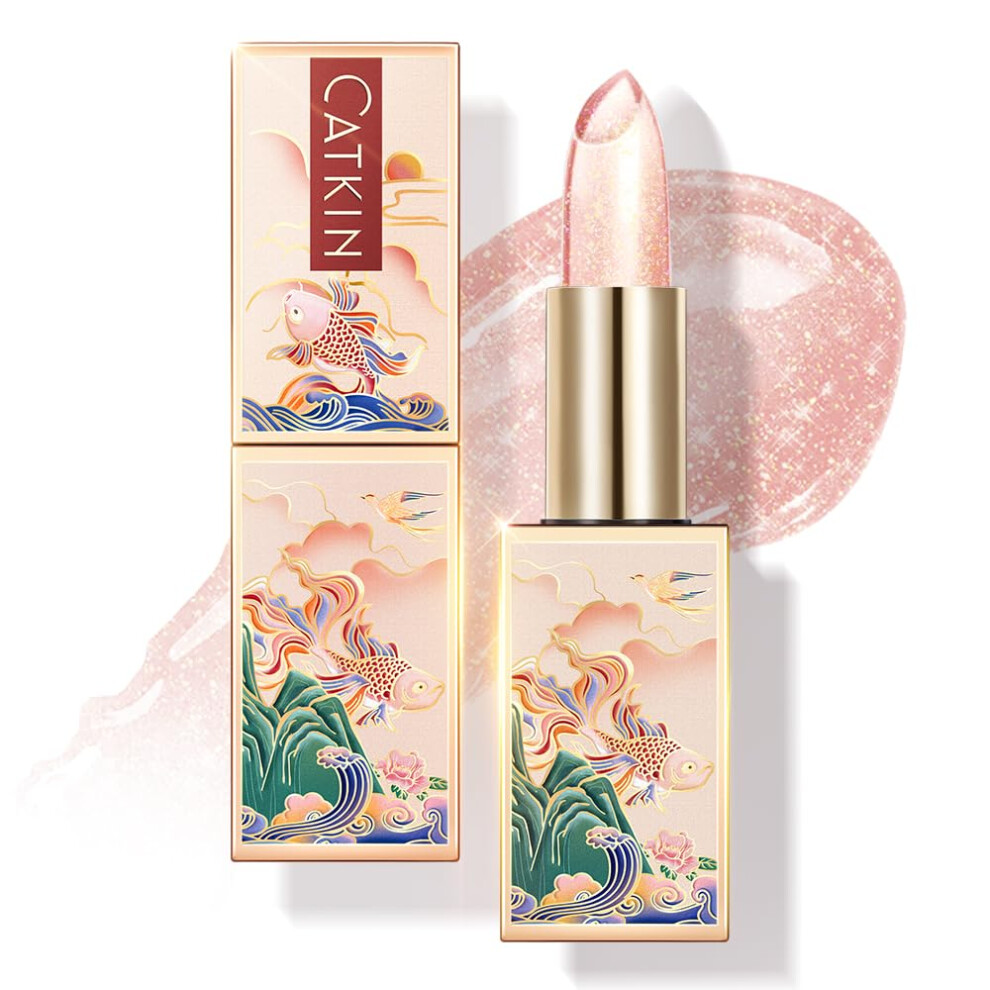Catkin Tinted Lip Balm Color Changing Lip Stain Ultra Hydrating Lip Moistrurizer Chapstick With Vitamin E Nourishing For Cracked & Dry Lips 0.12 Oz C1