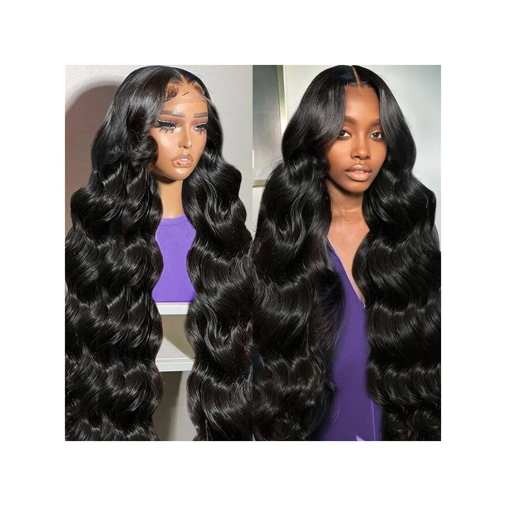 Kaithlypo Unisex 200 Density Body Wave Lace Front Wig Human Hair Body Wave Wigs 13X6 Hd Transparent Front Wigs Human Hair Pre Plucked Colored Frontal Wigs Hu