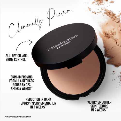 bareMinerals bareMinerals Barepro Base Matte 24HR Pó Compacto de Alta Cobertura com Esqualeno 2