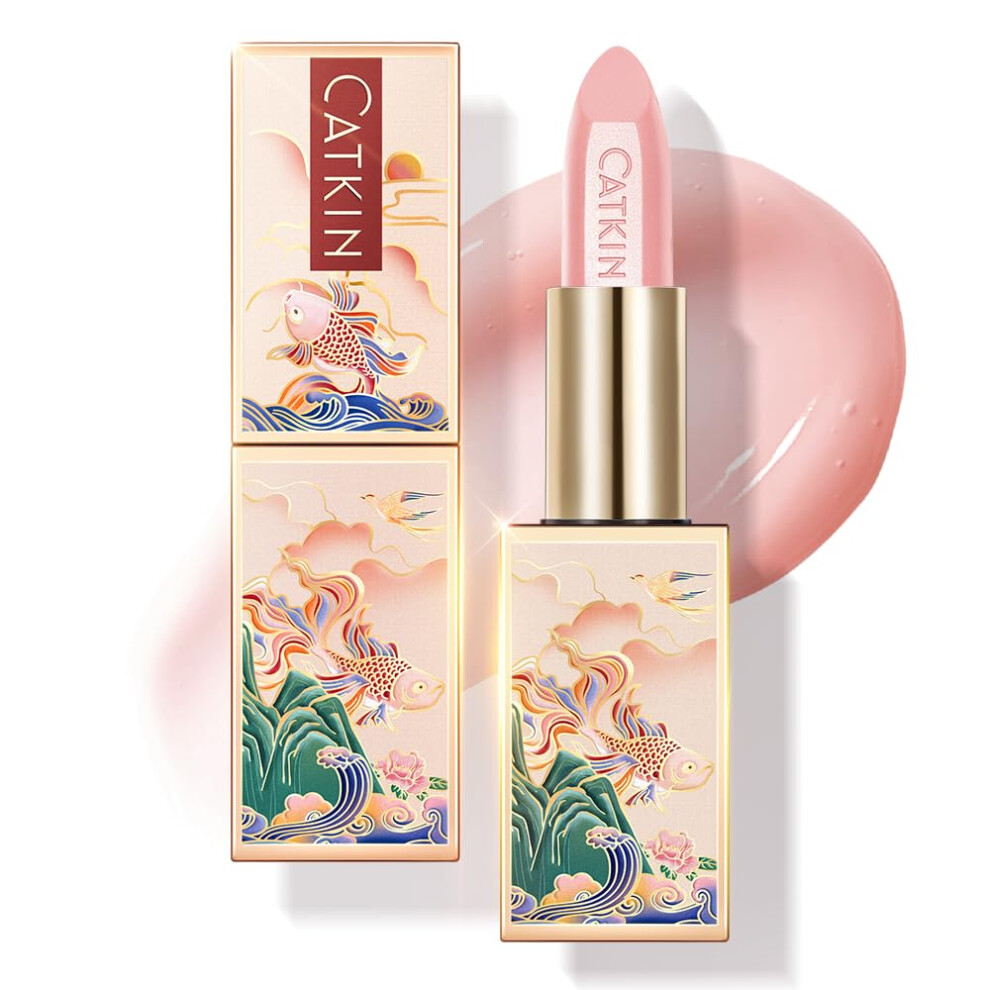 Catkin Tinted Lip Balm Sheer Lip Stain Ultra Hydrating Lip Moistrurizer Chapstick With Vitamin E Nourishing For Cracked & Dry Lips 0.12 Oz C16 Cinnamo
