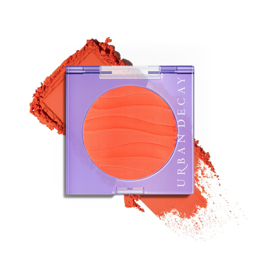Urban Decay Face Bond Long-Lasting Blush Suede (Sunset + Vine - Deep Tangerine)  Buildable Matte Finish  Blurring Effect  Waterproof  Sweat-Resistant