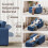 Convertible Single Sofa Bed with USB & Type-C Port 5