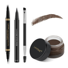 Szemldktoll sminkkszlet 4 hegyes vzll Microblading szemldkceruza szemceruzval, szemldkpomddal s ktvgu szemldkecsettel, szemldkceru