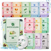 PB&Jay Purenature Hydrate and Calm Facial Mask  12er-Pack Acai Berry Vita c Retinol und mehr Hergestellt in Korea Gesichtsmaske Hautpflege fr Feuch