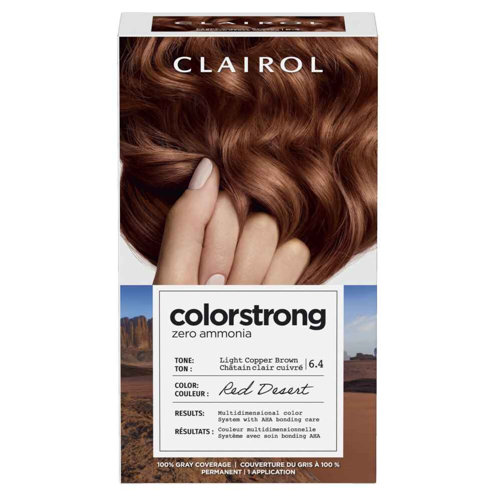Clairol ColorStrong Permanent Zero Ammonia Hair Dye  6.4 Light Copper Brown - Red Desert Hair Color  Pack of 1