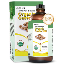 Óleo de Rícino Orgânico MMPANG Certificado USDA 100% Puro Prensado a Frio Extra Virgem
