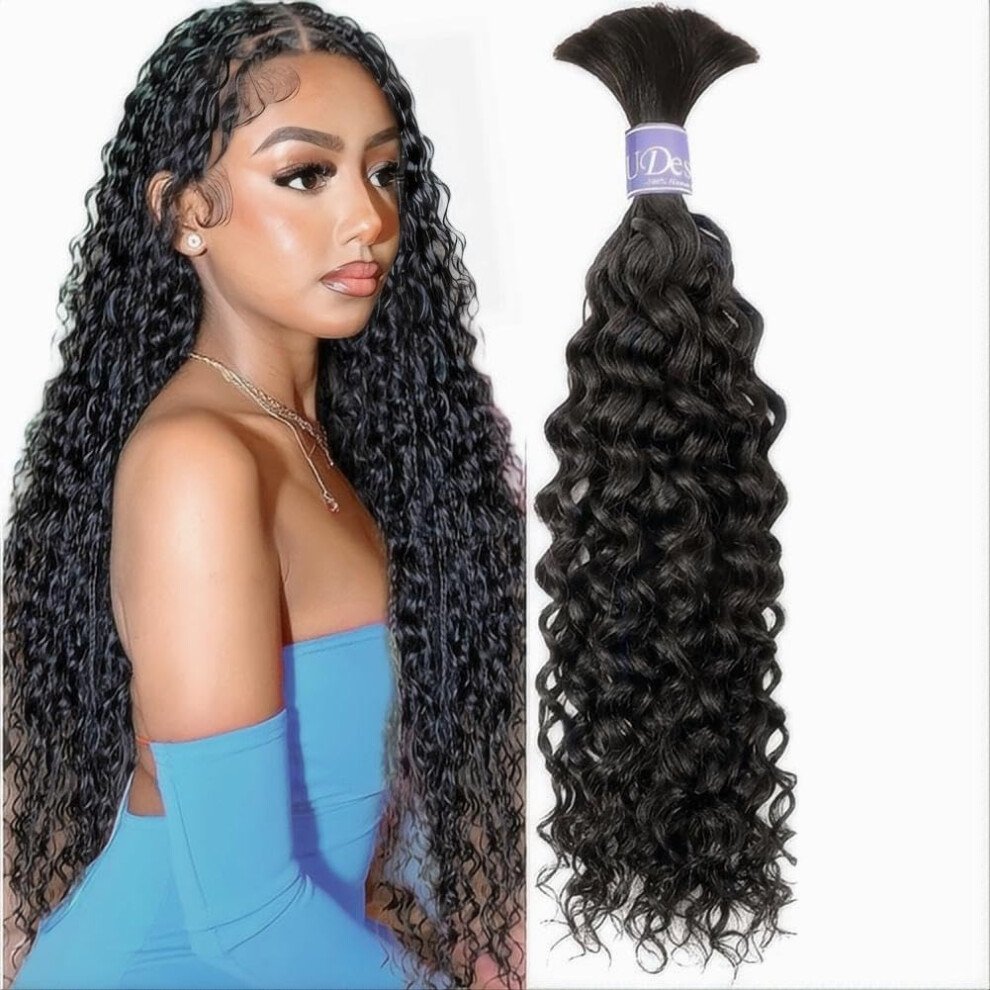 Extensions De Cheveux Humains Tress S Udesire, 40 Cm, 1 Lot, Sans Trame, Ondul S, Pour Tresses Boh Mes, Humides Et Ondul Es, 50 G-image