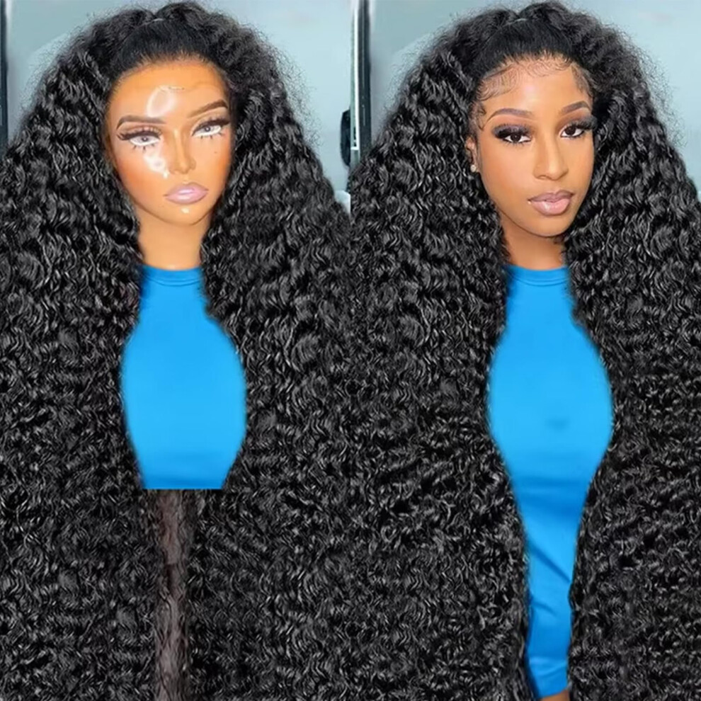 Vnrtkkn 13X4 Hd Lace Front Wigs Human Hair 200% Density Deep Wave Lace Front Wigs Human Hair For Women 34 Inch Glueless Wigs Human Hair Pre Plucked Wi