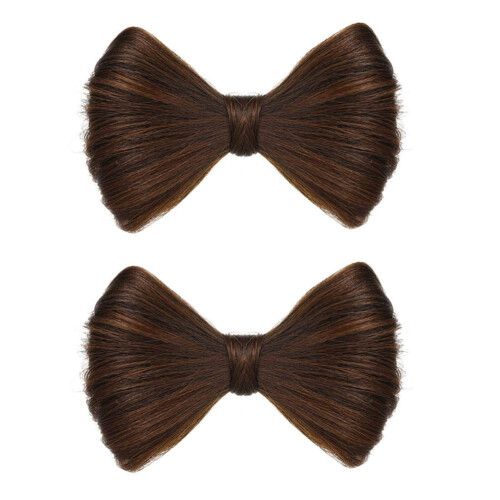 2 Pcs Clips de Peruca com Laço Falsos Coques Acessórios para Cabelo
