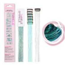 Conjunto de 6 Pçs de Extensões de Cabelo com Purpurina Clip-in