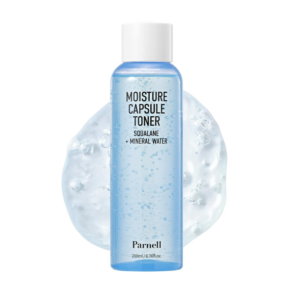 Parnell Squalane Mineral Water Moisture Capsule Toner 200Ml / 6.76 Fl.oz. | Hydrating Toner For Face Skin Barrier Toner Korean Skin Care Korean Bea