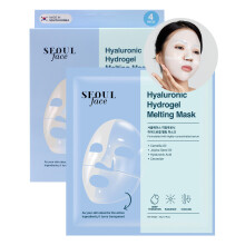 DERMAL Collagen Hydrogel Melting Jelly Gel Mask 4 Stck  Koreanische Gesichtsmaske fr die Nacht  Tiefenhydrierung, Hautstraffung und Faltenpflege