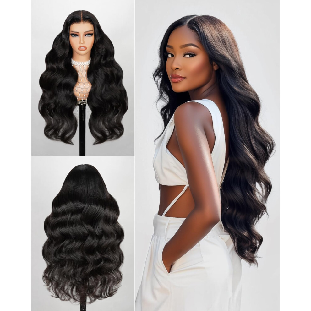 Cheveux Megalook Unisex Megalook Hair 6X5 Glueless Wigs Human Hair Body Wave Lace Front Wigs Human Hair Pre Plucked Body Wave Wig Lace Closure Wigs Human Hair Pre Bleached Pr
