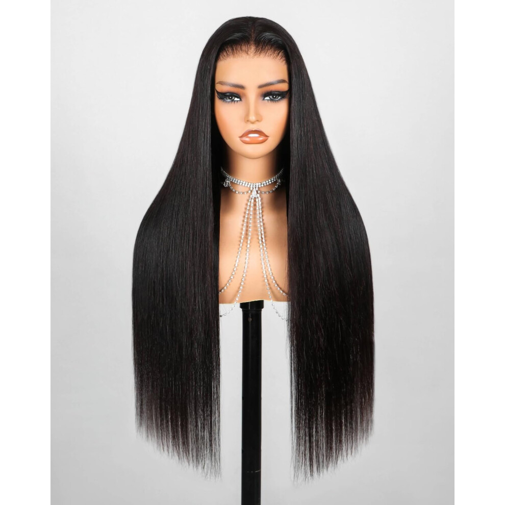 Cabello Megalook Unisex Megalook Hair Glueless Wigs Human Hair Pre Plucked Pre Cut 6X5 Hd Closure Wig Glueless Wear And Go Straight Wigs Human Hair Bleached Knots Lace Front