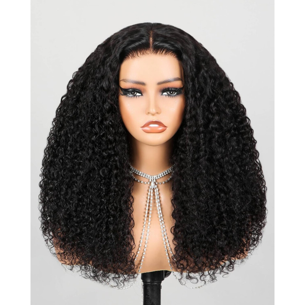 Megalook Hã¥R Unisex Megalook Hair Ready To Go Glueless Wig Special Kinky Curly Wig Human Hair 220% Density Pre Cut Hd Lace 6X5 Deep Parting Closure Wig Human Hair Pre Plu
