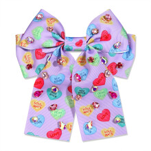 Vokone Ystävänpäivä Hiusrusetit Tytöille Candy Heart Hiusklipsi kristallijalokivet Keskustelu Sydän Hiusrusetit Barrette Hiustarvikkeet Naisille