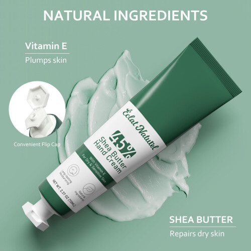 CREME DE MÃO ÉCLAT NATUREL com 45% Manteiga de Karité e Vitamina E 2