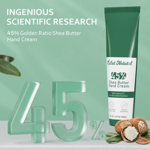 CREME DE MÃO ÉCLAT NATUREL com 45% Manteiga de Karité e Vitamina E 1