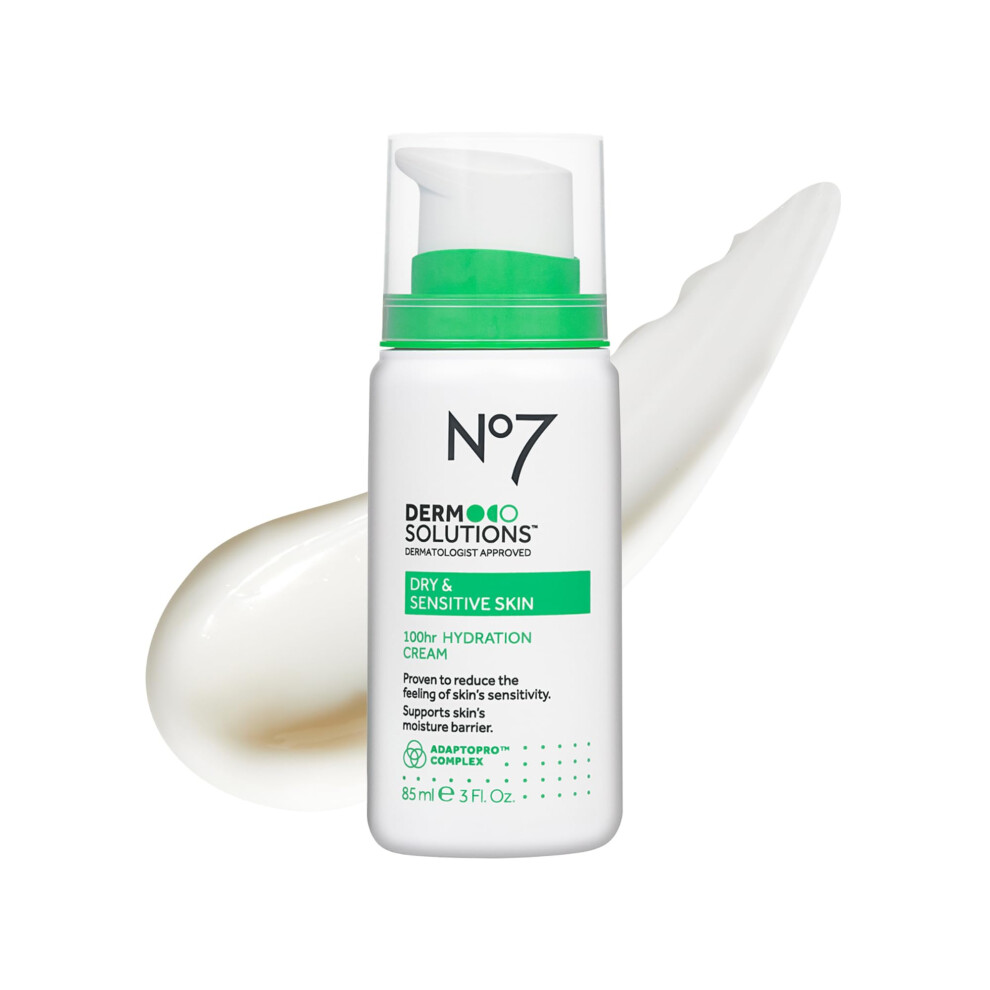 No7 Derm Solutions 100hr Hydrating Face Moisturizer - Face Cream Formulated with Ceramides  Niacinamide & Adaptogens to Help Maintain Moisture Barrier