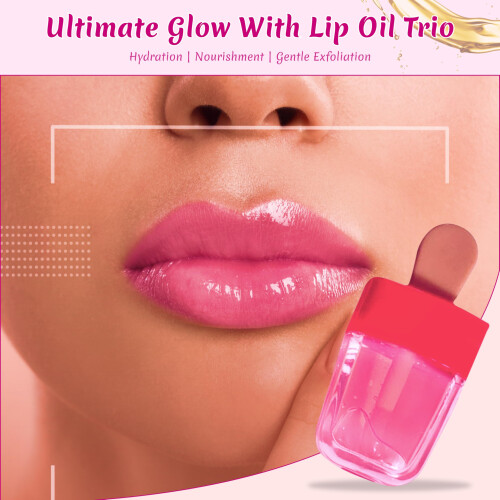Assorted Lip Oils- Peach, Coconut, Watermelon 1