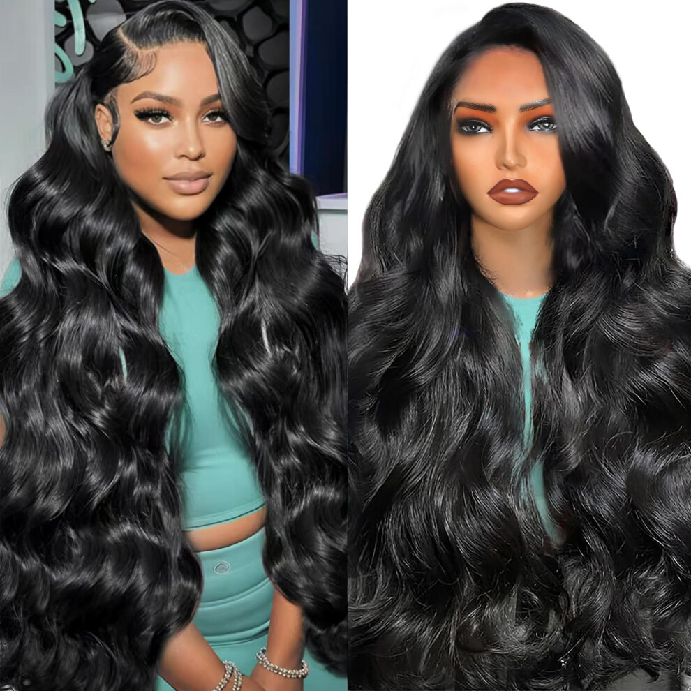 Hoisaka Unisex Wigs Human Hair 13X6 Lace Front Wigs Human Hair Body Wave 30 Inch Glueless Wig Human Hair Pre Plucked With Baby Hair 12A Brazilian Virgin Huma