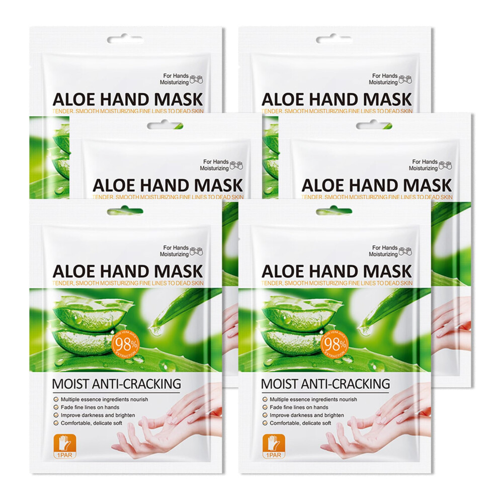 LJYBoBin Hand Mask Moisturizing Gloves 6 Pack Hydrating Hand Mask for Women Soft Gloves for Dry Cracked Skin M-image-OPC-PGMDRYS-NEW