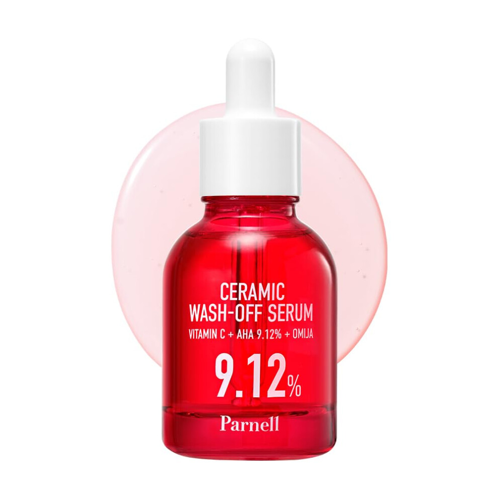 Parnell Aha 9.12% | 30Ml / 1.01 Fl.oz. | Omija Ceramic Wash-Off Serum 30Ml Blackhead Removal Serum Vitamin C Exfoliating