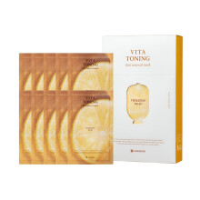 LEADERS Vita Toning Skin Renewal Mask - Nourishing & Revitalizing Sheet Mask for Healthy Skin | Soft Breathable & Skin Friendly Face Mask - 10 Shee