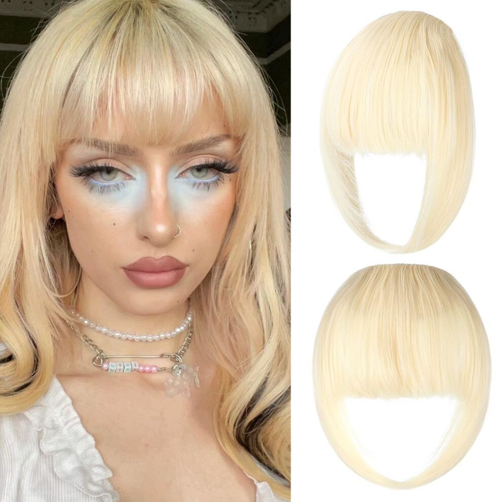 Leterly Unisex Not,Specified Bangs Hair Clip In Bangs Thick French Bangs Clip In Hair Extensions Wispy Fake Bangs For Women Fringe With Temples Hairpieces For Daily Wear B