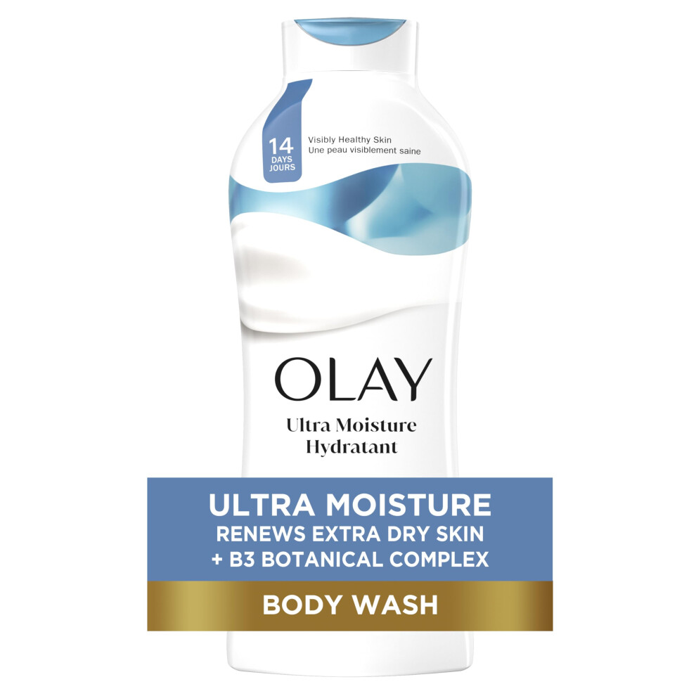 Olay Ultra Moisture Hydrating Body Wash for Extra Dry Skin  24hr Long Lasting Hydration  Vitamin B3 Complex  Designed for All Skin Types  22 fl oz
