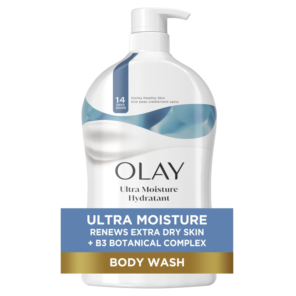 Olay Ultra Moisture Hydrating Body Wash for Extra Dry Skin  24hr Long Lasting Hydration  Vitamin B3 Complex  Designed for All Skin Types  33 fl oz