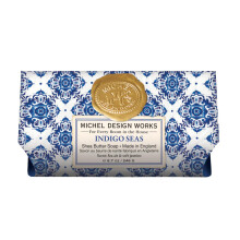 Michel Design Works Soap Bar Indigo Seas Large Flot Design Triple-fr?set