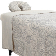 Set di lenzuola da massaggio in microfibra ForPro Premium Designer, 3 pezzi, Island Tranquility, ultraleggero, antimacchia e antipiega, include l