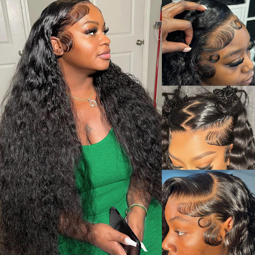 Ehelo 28Palcov Paruky S Hlubokmi Vlnami Lidsk Vlasy 13X6 Krajka Predn Paruky S Hlubokmi Vlnami Lidsk Vlasy 180% Hustota Predem Natrhan Krajka-image