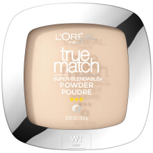 L'Oreal Paris True Match Super Blendable Oil Free Foundation Powder W1 Light 0,33 oz Emballage kan variere
