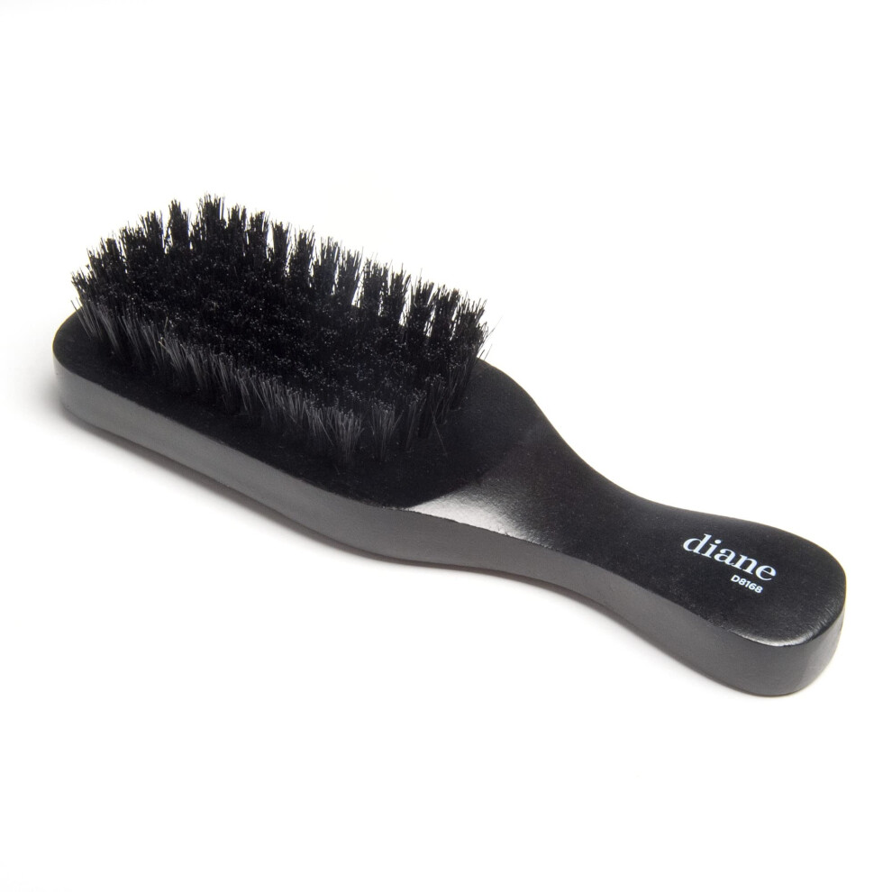 Diane 100% Boar Bristle Club Brush For Waves And Smoothing - Fine To Medium Hair Detangler For Men And Women Shine Restorer Soft On Scalp