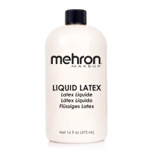 Mehron Make-up Vloeibare Latex | SFX-make-up | Halloween-latexmake-up | Latexlijm voor de huid | Prothetische lijm 16 fl oz (473 ml)) (helder)