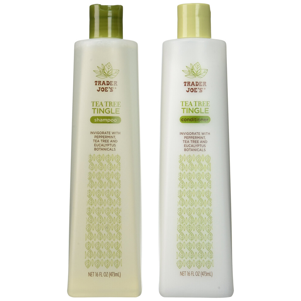 Trader Joe's Tea Tree Tingle Shampoo & Conditioner  16 oz.
