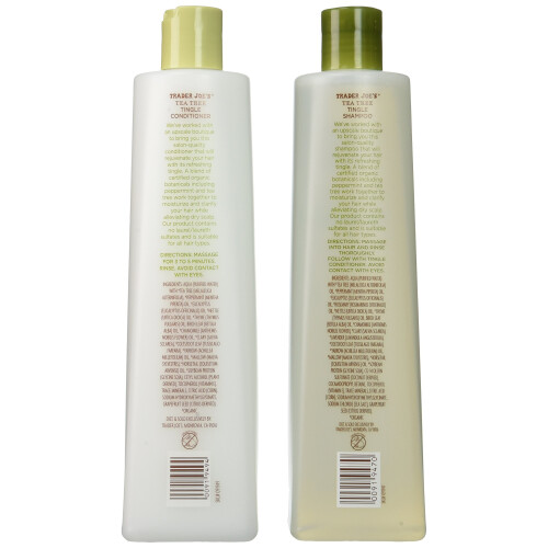 Trader Joe's Tea Tree Tingle Shampoo & Conditioner 16 oz. 1