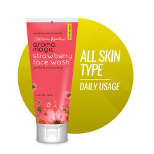 Aroma Magic Strawberry Face Wash | Gentle & Moisturizing Facial Cleanser | Purifying & Hydrating | Non-Drying Face Wash | for All Skin Types | 3.