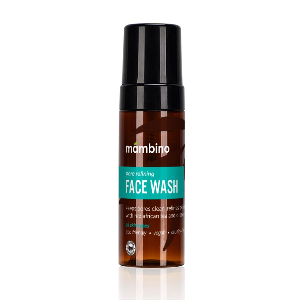 Mambino Organics Red/Orange Pore Refining Foaming Cleanser & Face Wash African Tea + 5.5 Fluid Ounces