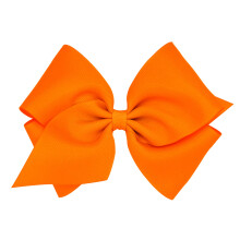 One One One Girls 'Grosgrain Hair Bow con centro de envoltura lisa en un cabello Weestay mini mini rey rey ??naranja naranja