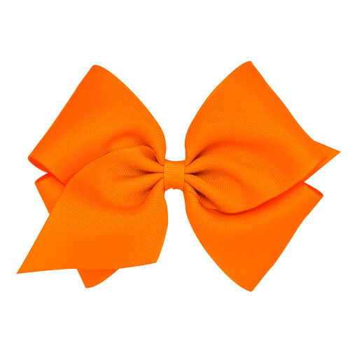 SMA Fivela de Cabelo Grosgrain Clássica para Meninas com Centro Liso, Laranja