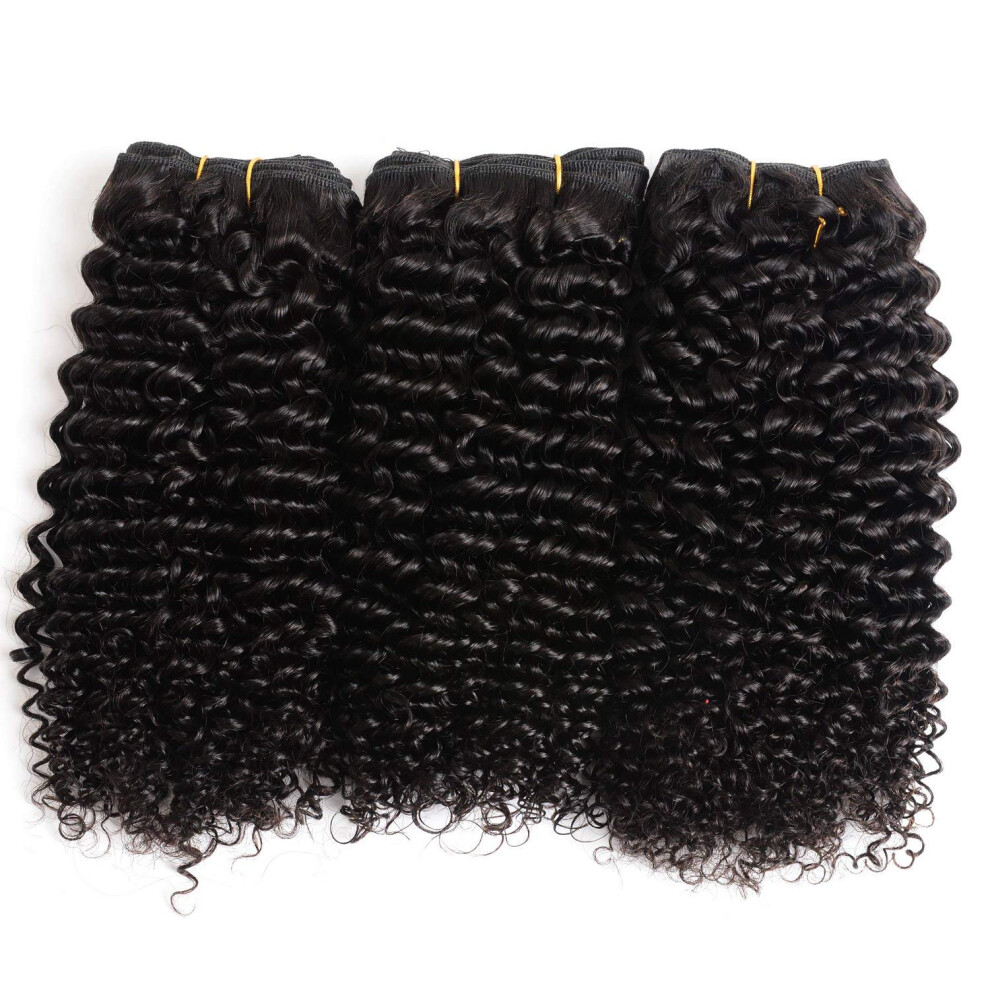 Luxnovolex Unisex Not,Specified Brazilian Kinky Curly Virgin Hair 10A 100% Unprocessed Brazilian Virgin Human Hair Weave 12 Inch Curly Hair Extensions 3 Bundles 300G/Set With Luxnovo